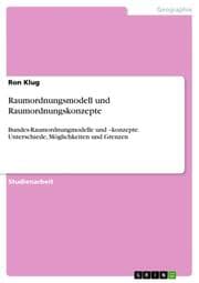 Cover von Raumordnungsmodell und Raumordnungskonzepte