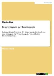 Cover von Insolvenzen in der Bauindustrie
