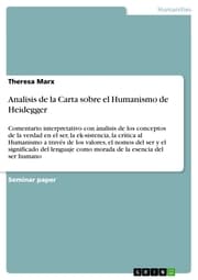 Cover von Analisis de la Carta sobre el Humanismo de Heidegger