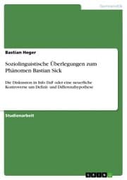 Cover von Soziolinguistische Überlegungen zum Phänomen Bastian Sick