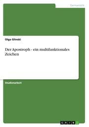 Cover von Der Apostroph - ein multifunktionales Zeichen