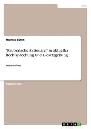 Cover von 'Räuberische Aktionäre' in aktueller Rechtsprechung und Gesetzgebung