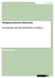 Cover von Geschichte der Hochschulen in Italien
