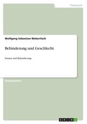 Cover von Behinderung und Geschlecht