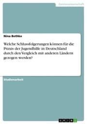 Cover von Welche Schlussfolgerungen können für die Praxis der Jugendhilfe in Deutschland durch den Vergleich mit anderen Ländern gezogen werden?