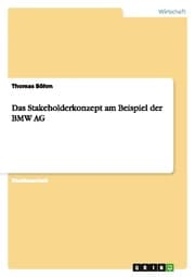 Cover von Das Stakeholderkonzept am Beispiel der BMW AG