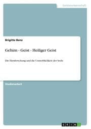 Cover von Gehirn - Geist - Heiliger Geist