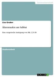 Cover von Ährenraufen am Sabbat
