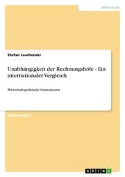 Cover von Unabhängigkeit der Rechnungshöfe - Ein internationaler Vergleich