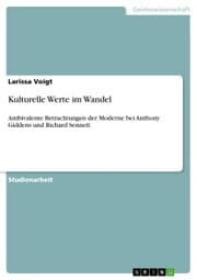 Cover von Kulturelle Werte im Wandel