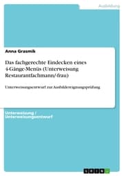 Cover von Das fachgerechte Eindecken eines 4-Gänge-Menüs (Unterweisung Restaurantfachmann/-frau)