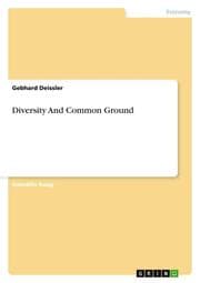 Cover von Diversity And Common Ground