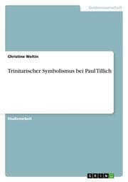 Cover von Trinitarischer Symbolismus bei Paul Tillich