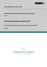 Cover von Rechtsprechungsupdate Mietrecht 2010