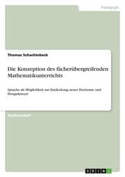 Cover von Die Konzeption des fächerübergreifenden Mathematikunterrichts