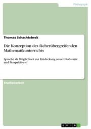 Cover von Die Konzeption des fächerübergreifenden Mathematikunterrichts