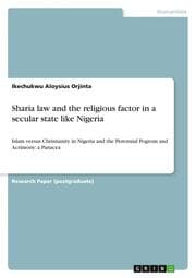 Cover von Sharia law and the religious factor in a secular state like Nigeria