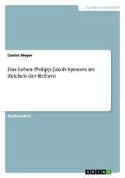 Cover von Das Leben Philipp Jakob Speners im Zeichen der Reform