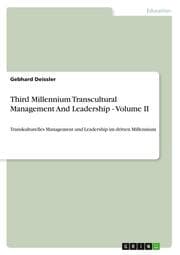 Cover von Third Millennium Transcultural Management And Leadership - Volume II