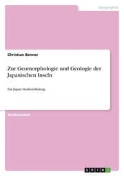 Cover von Zur Geomorphologie und Geologie der Japanischen Inseln
