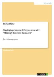 Cover von Strategieprozesse: Erkenntnisse der 'Strategy Process Research'