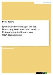 Cover von Spezifische Problemlagen bei der Bewertung von kleiner und mittlerer Unternehmen im Kontext von M&A-Transaktionen
