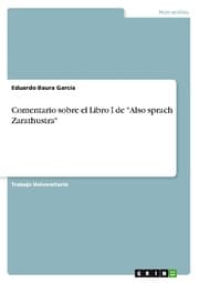 Cover von Comentario sobre el Libro I de 'Also sprach Zarathustra'