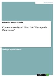Cover von Comentario sobre el Libro I de 'Also sprach Zarathustra'