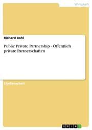 Cover von Public Private Partnership - Öffentlich private Partnerschaften