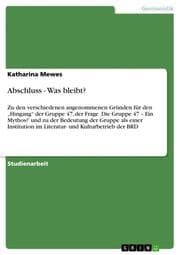 Cover von Abschluss - Was bleibt?