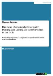 Cover von Das Neue Ökonomische System der Planung und Leitung der Volkswirtschaft in der DDR