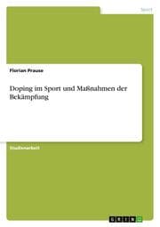 Cover von Doping im Sport und Maßnahmen der Bekämpfung