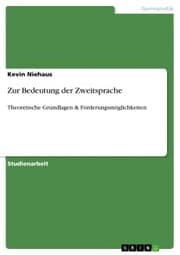 Cover von Zur Bedeutung der Zweitsprache