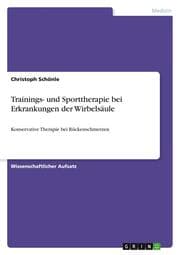 Cover von Trainings- und Sporttherapie bei Erkrankungen der Wirbelsäule