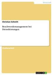 Cover von Beschwerdemanagement bei Dienstleistungen