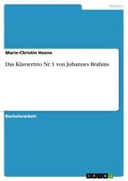 Cover von Das Klaviertrio Nr. 1 von Johannes Brahms