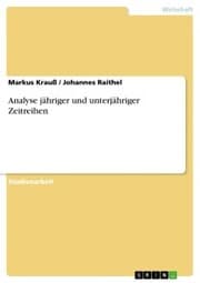 Cover von Analyse jähriger und unterjähriger Zeitreihen