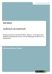 Cover von Aufbruch als Ausbruch