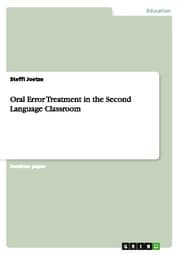 Cover von Oral Error Treatment in the Second Language Classroom