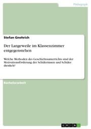 Cover von Der Langeweile im Klassenzimmer entgegenstehen