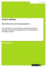 Cover von Reiseliteratur als Emanzipation