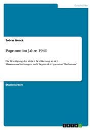 Cover von Pogrome im Jahre 1941
