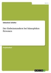 Cover von Der Einbeinstandtest bei hämophilen Personen