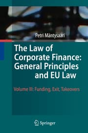 Cover von The Law of Corporate Finance: General Principles and EU Law III