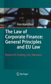 Cover von The Law of Corporate Finance: General Principles and EU Law