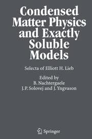 Cover von Condensed Matter Physics and Exactly Soluble Models