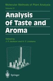 Cover von Analysis of Taste and Aroma