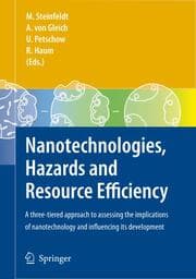 Cover von Nanotechnologies, Hazards and Resource Efficiency
