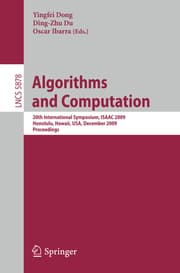 Cover von Algorithms and Computation