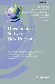 Cover von Open Source Software: New Horizons